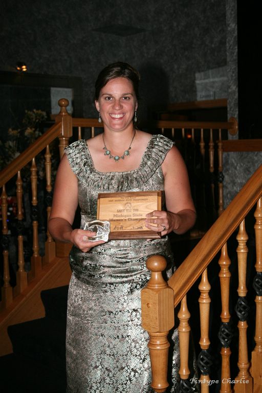 Kendra winning her 4th SASS MI State Championship.