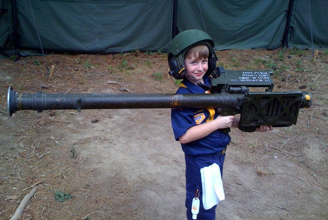Jimmy's nephew Matthew working on Scout shooting merit badge ...' width=