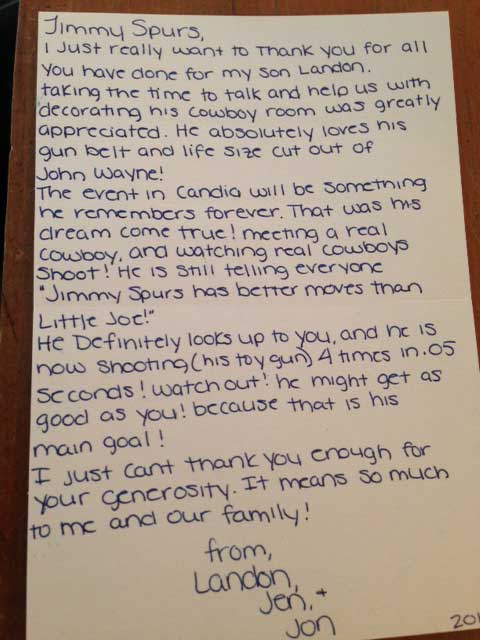 Landon's letter.