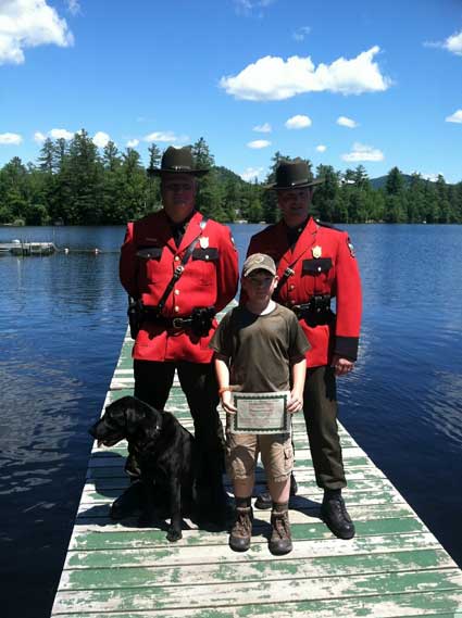Tommy Two Spurs was the top student in the ME State Junior Game Warden program.