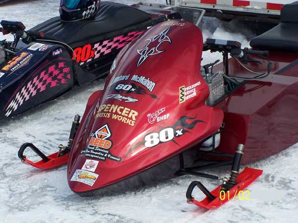 Closer shot of the sled.